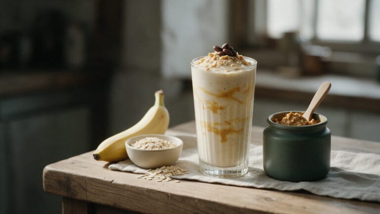 Best Weight Gainer Supplements of 2026: For Hardgainers and Bulking Banana and peanut butter shake with oats, a banana and a jar of peanut butter
