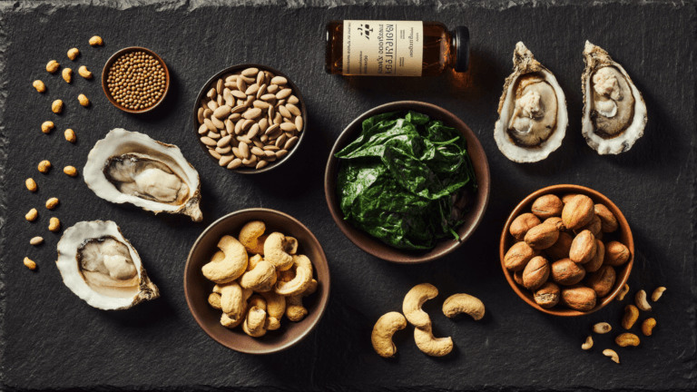 Zinc, iron and mineral supplements