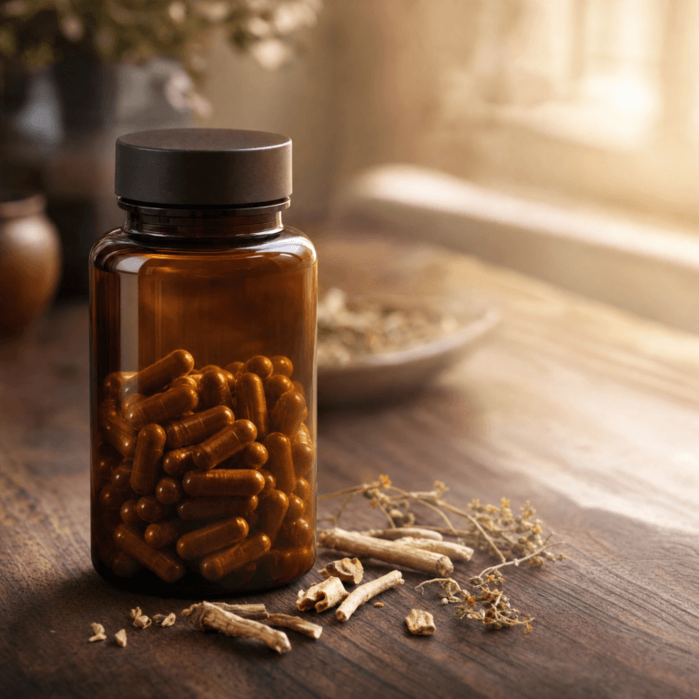 NOW Foods Ashwagandha Extract - editorial product photography