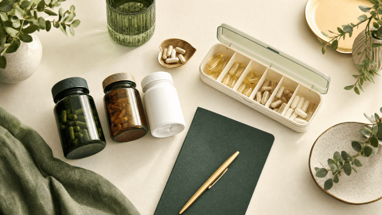 Affordable supplement essentials flat-lay